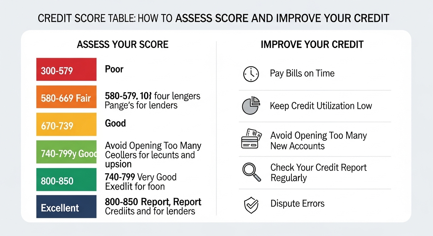 Tabela de Score de Crédito: Como Avaliar Sua Pontuação e Melhorar Seu Crédito